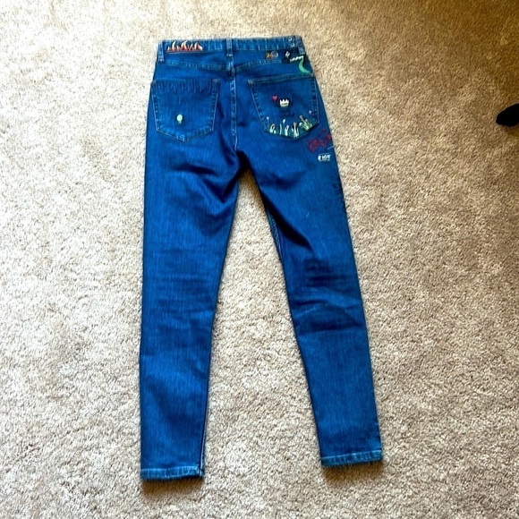 TOPSHOP MOTO Embroidered JAMIE skinny JEANS - Picture 2 of 13